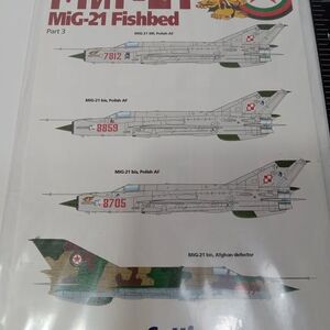 Cutting Edge 1/32 MIG-21 Fishbed Part 3 Model Decals